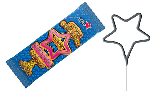  Бенгальские свечи фигурные 2 шт "Звездочка"  в Воткинске